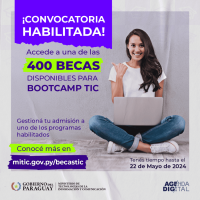 MITIC ofrece 400 becas para Bootcamps TIC con 100% de financiamiento